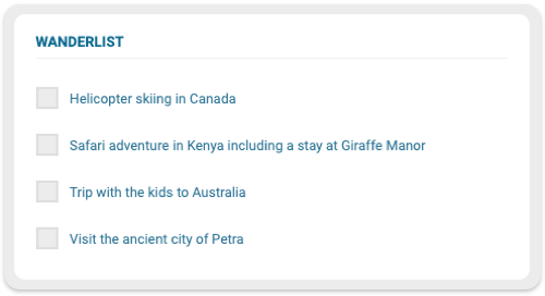 Wander List